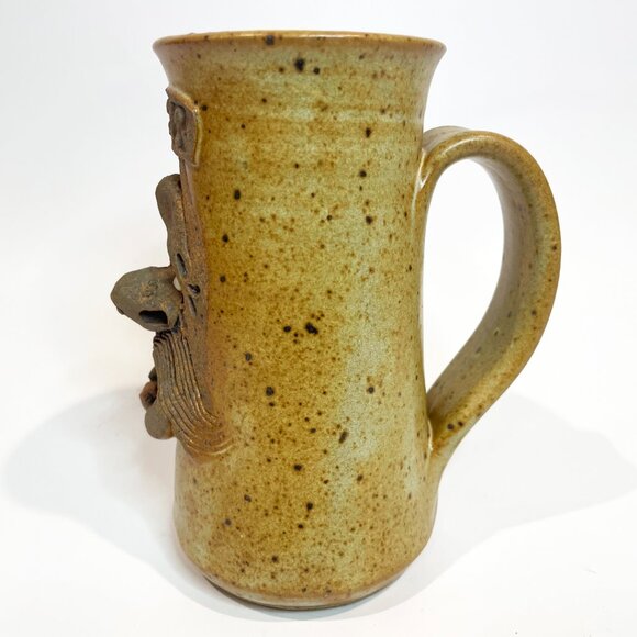 Vintage Ugly Funny Face Studio Pottery Beer Stein / Mug - Picture 2 of 8